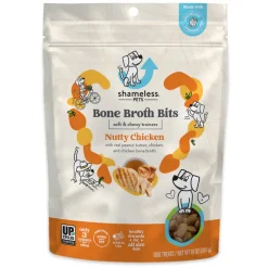 Shamless Pets Bone Broth Bites Nutty Chicken Soft & Chewy Training Treats For Dogs (10 oz)