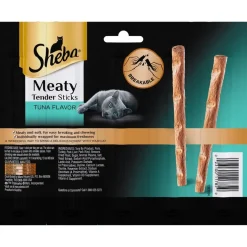 Sheba Grain Free Meaty Tender Sticks with Tuna Cat Treats, 0.14-oz, 5-stciks