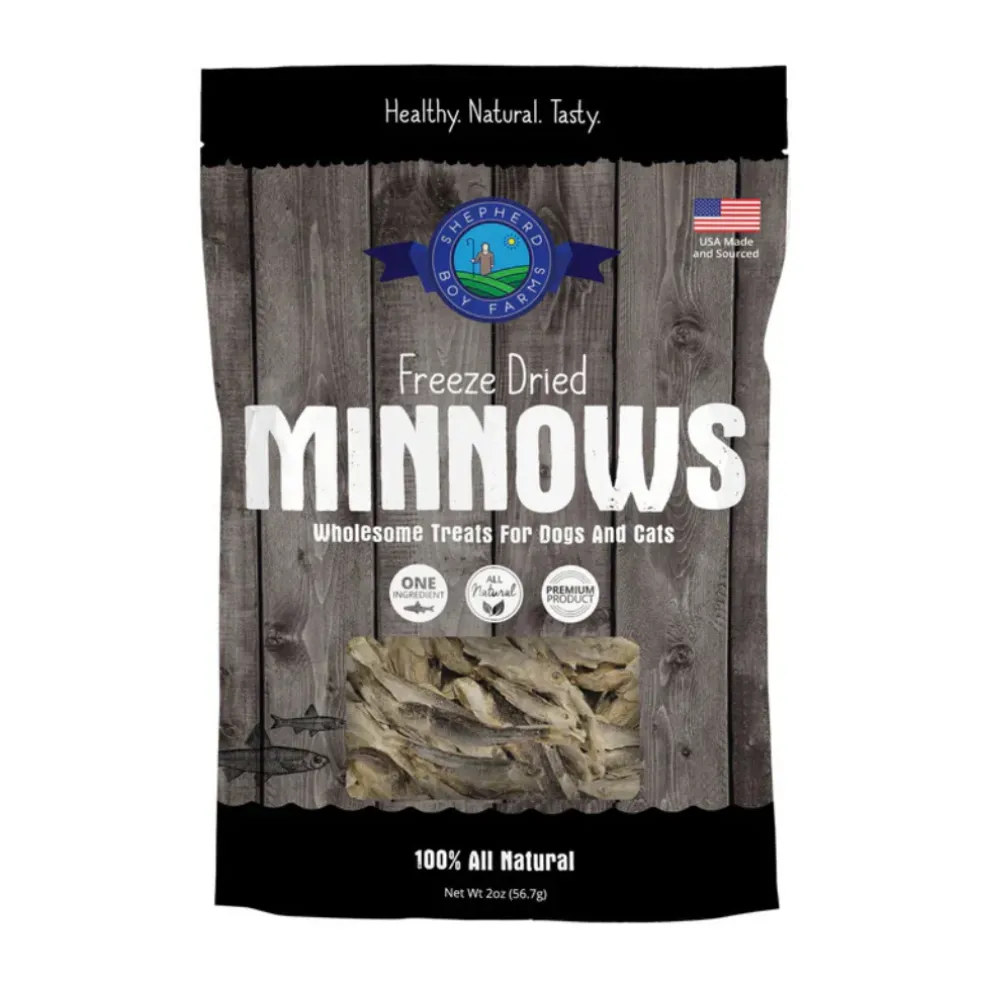 Shepherd Boy Farms Freeze Dried Minnows Treats for Dogs & Cats