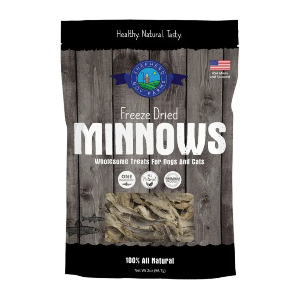 Shepherd Boy Farms Freeze Dried Minnows Treats for Dogs & Cats