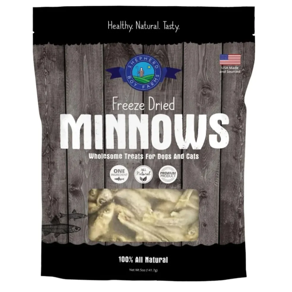 Shepherd Boy Farms Freeze Dried Minnows Treats for Dogs & Cats