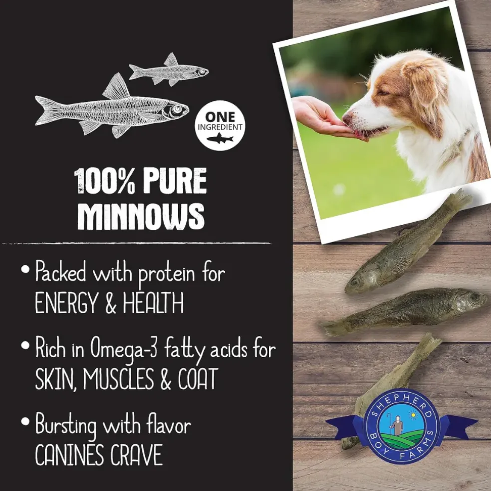 Shepherd Boy Farms Freeze Dried Minnows Treats for Dogs & Cats