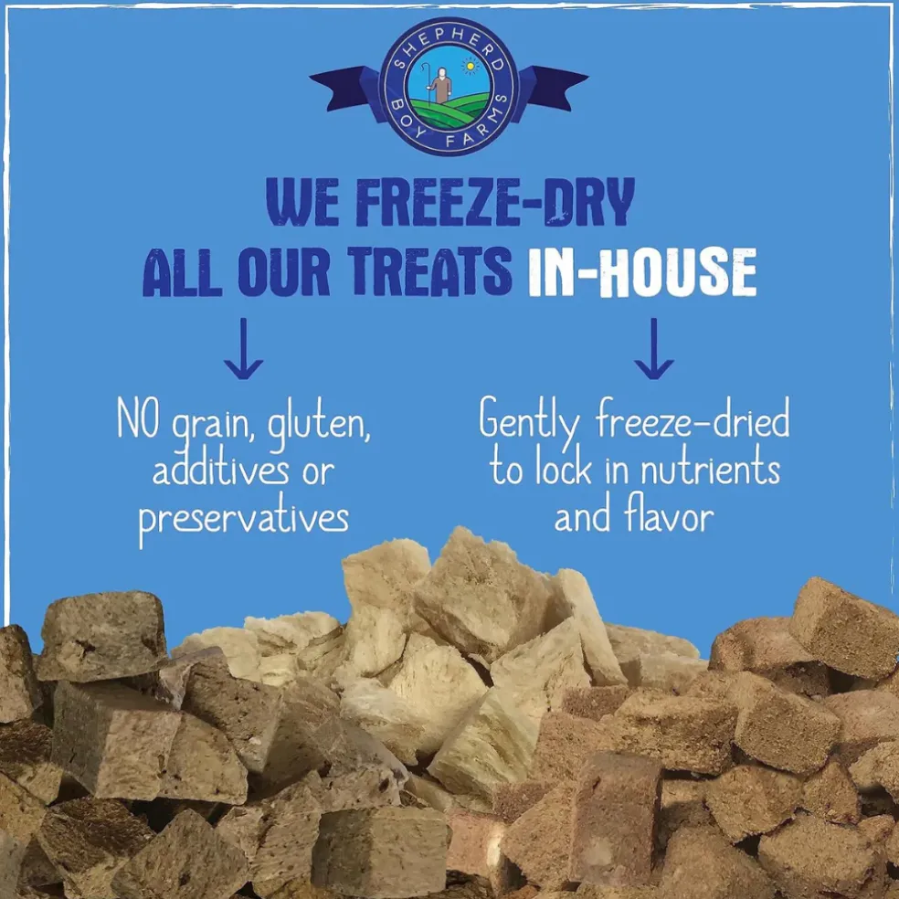 Shepherd Boy Farms Freeze Dried Bison Liver Treats for Dogs & Cats