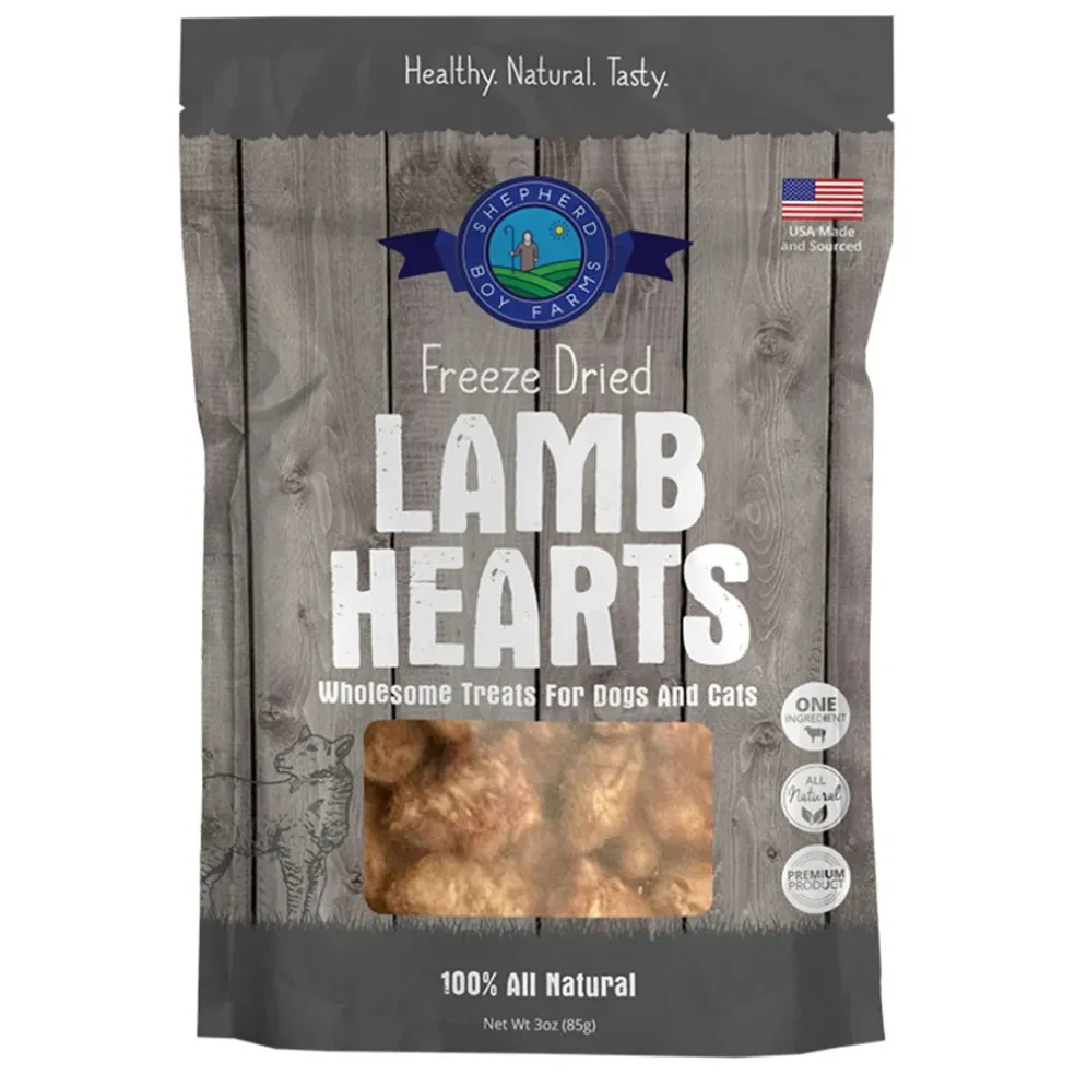 Shepherd Boy Farms Lamb Hearts & Liver Freeze Dried Treats for Dogs & Cats