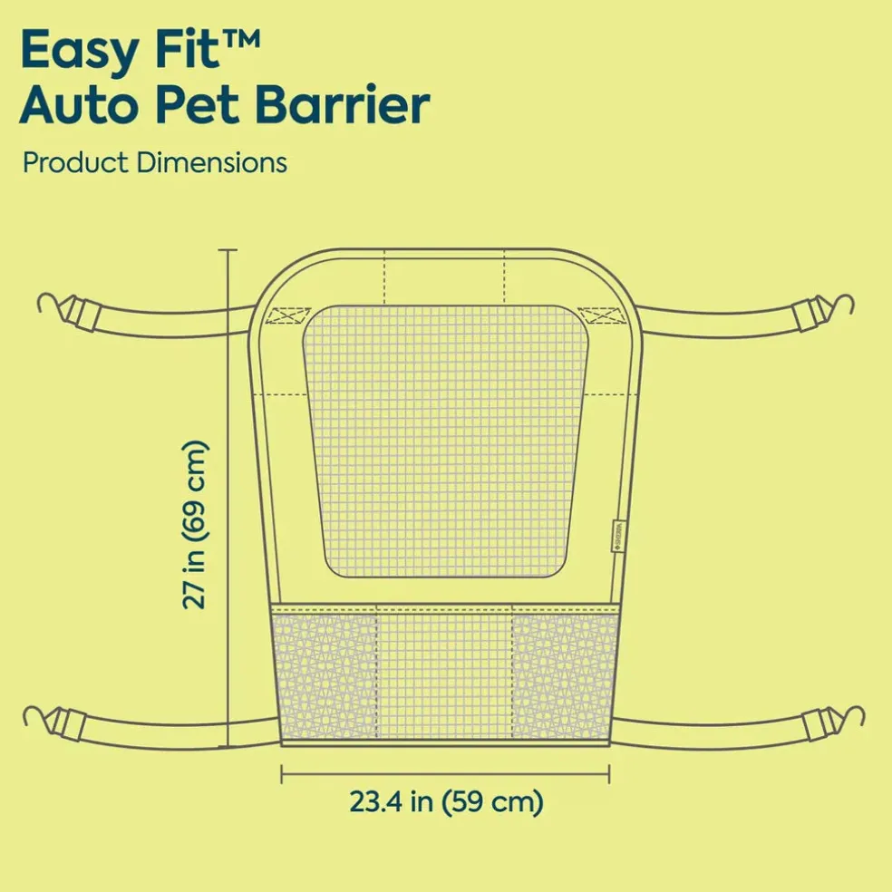 Sherpa Easy Fit Adjustable Auto Pet Barrier, Gray, 23" x 27"