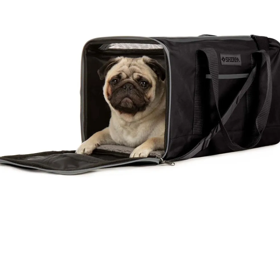 Sherpa Everyday Guaranteed On Board Soft-Sided Dog & Cat Carrier, Black, Medium