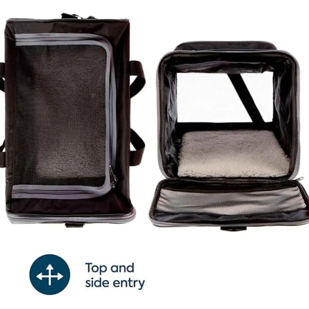 Sherpa Everyday Guaranteed On Board Soft-Sided Dog & Cat Carrier, Black, Medium