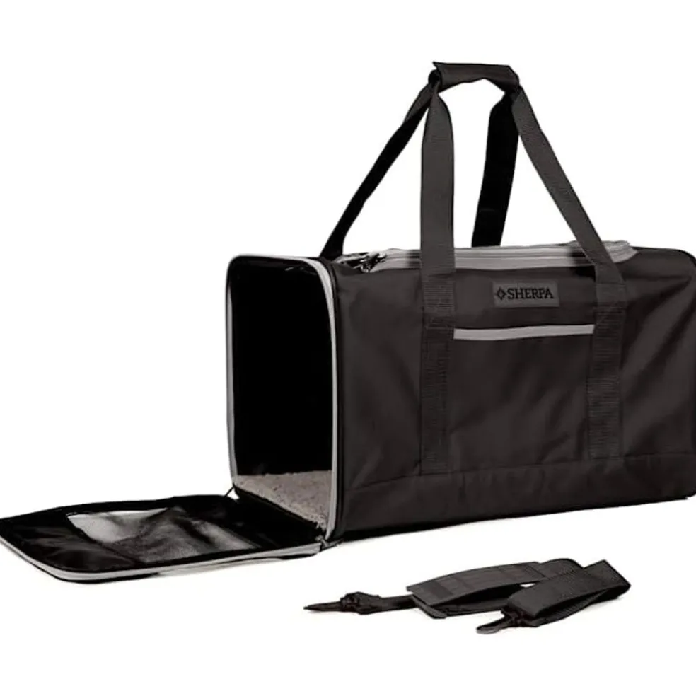 Sherpa Everyday Guaranteed On Board Soft-Sided Dog & Cat Carrier, Black, Medium