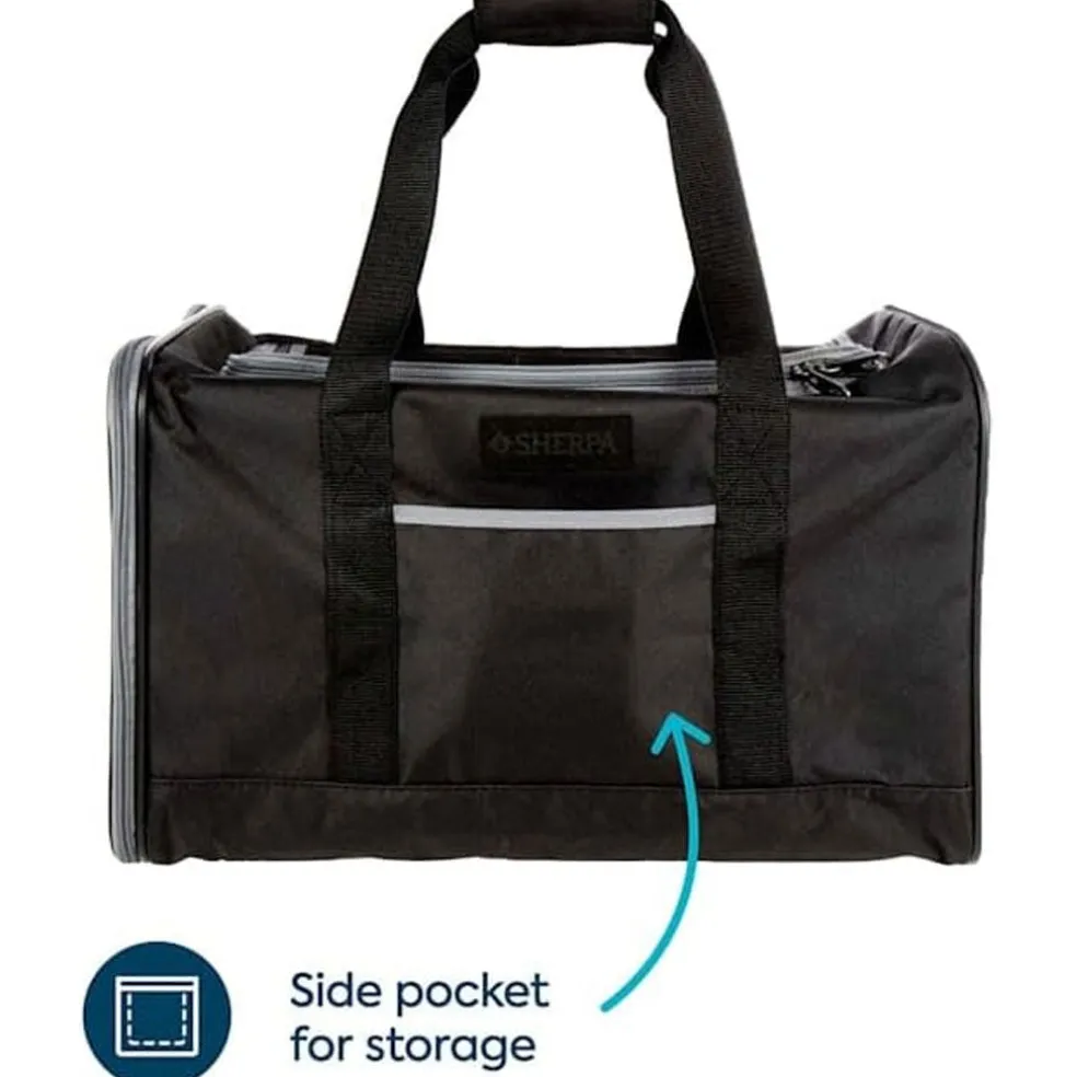Sherpa Everyday Guaranteed On Board Soft-Sided Dog & Cat Carrier, Black, Medium