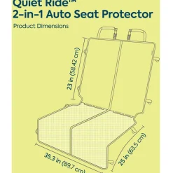 Sherpa Quiet Ride 2-In-1 Auto Seat Protector, Gray