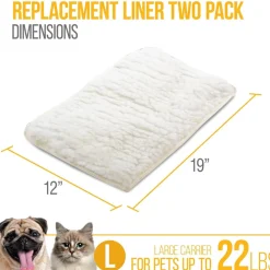 Sherpa Soft & Cozy Pet Bed Liners, Large, 2-pack