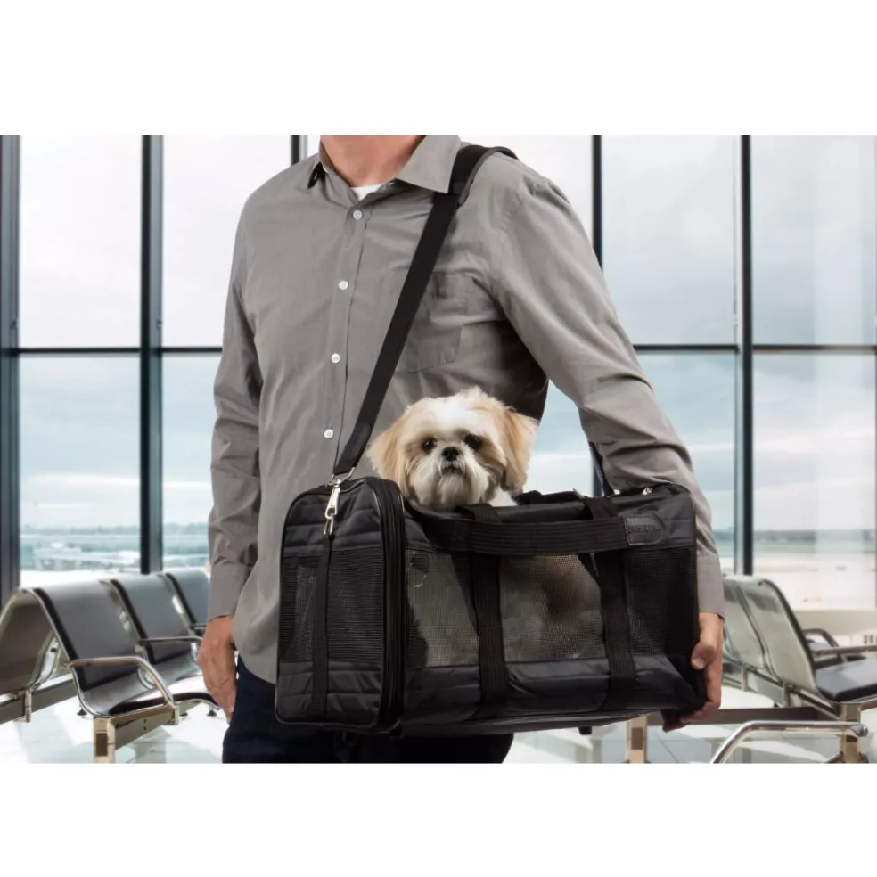 Sherpa's Pet Trading Company Original Deluxe Black Pet Carrier
