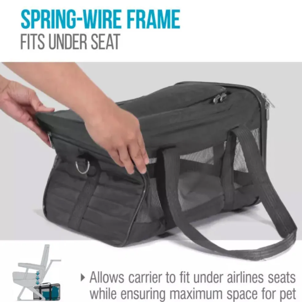 Sherpa's Pet Trading Company Original Deluxe Black Pet Carrier