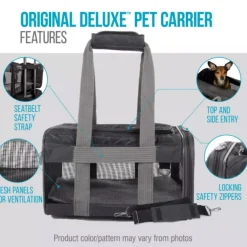 Sherpa's Pet Trading Company Original Deluxe Black Pet Carrier