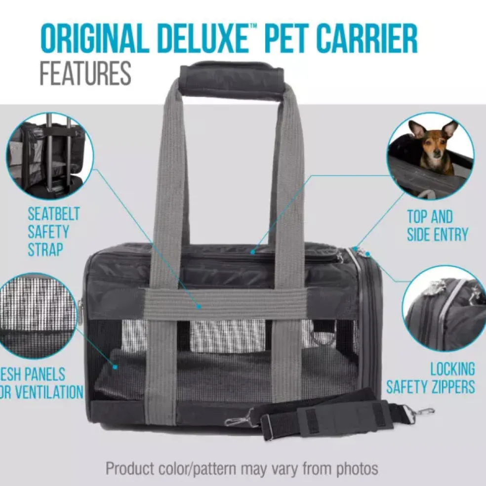 Sherpa's Pet Trading Company Original Deluxe Black Pet Carrier