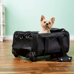Sherpa Ultimate on Wheels Dog & Cat Carrier Bag, Black, Large