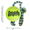 Shop Kong Squeakair Ball with Rope Dog Fetch Toy (Medium)