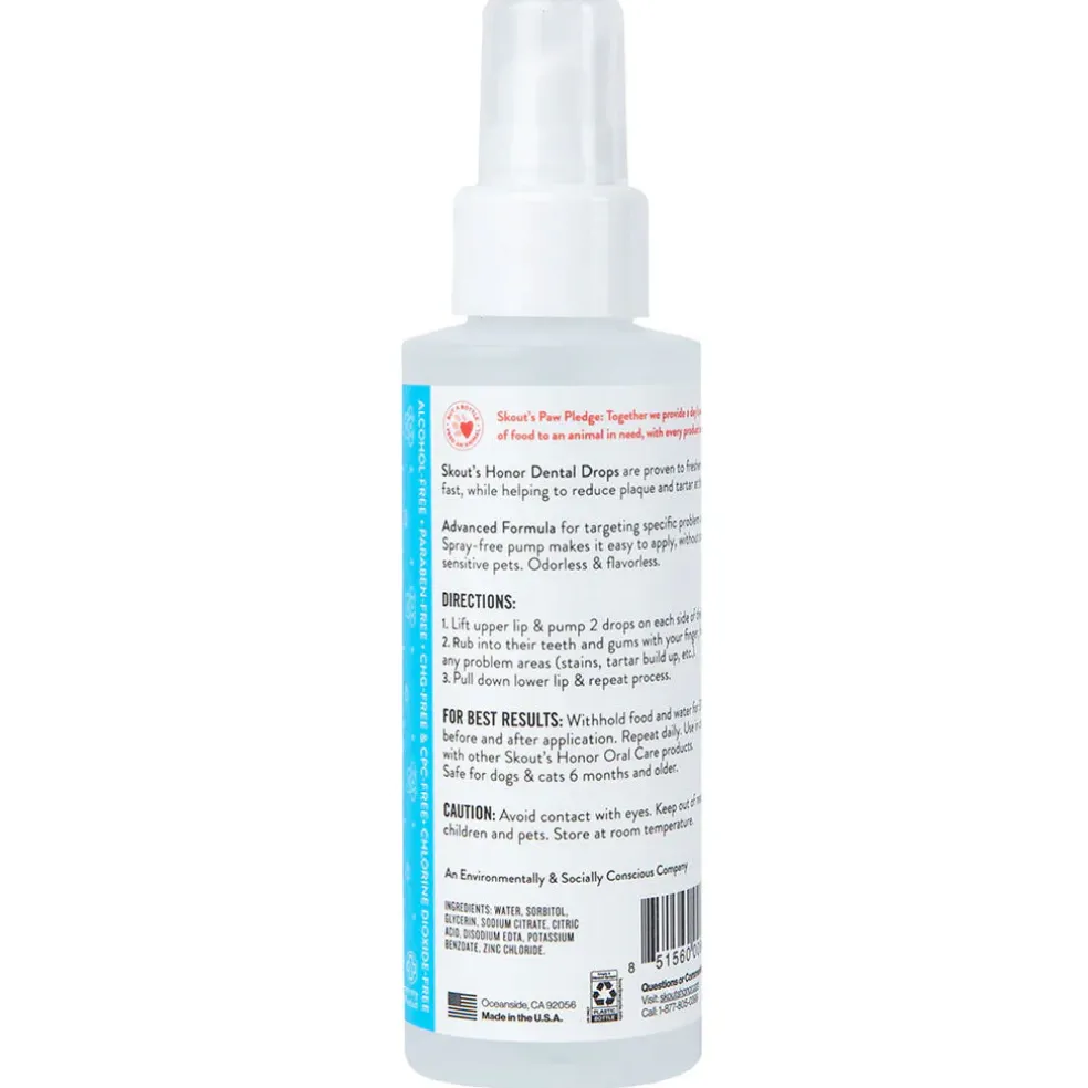 Skout's Honor Advanced Dog & Cat Dental Drops, 4-oz