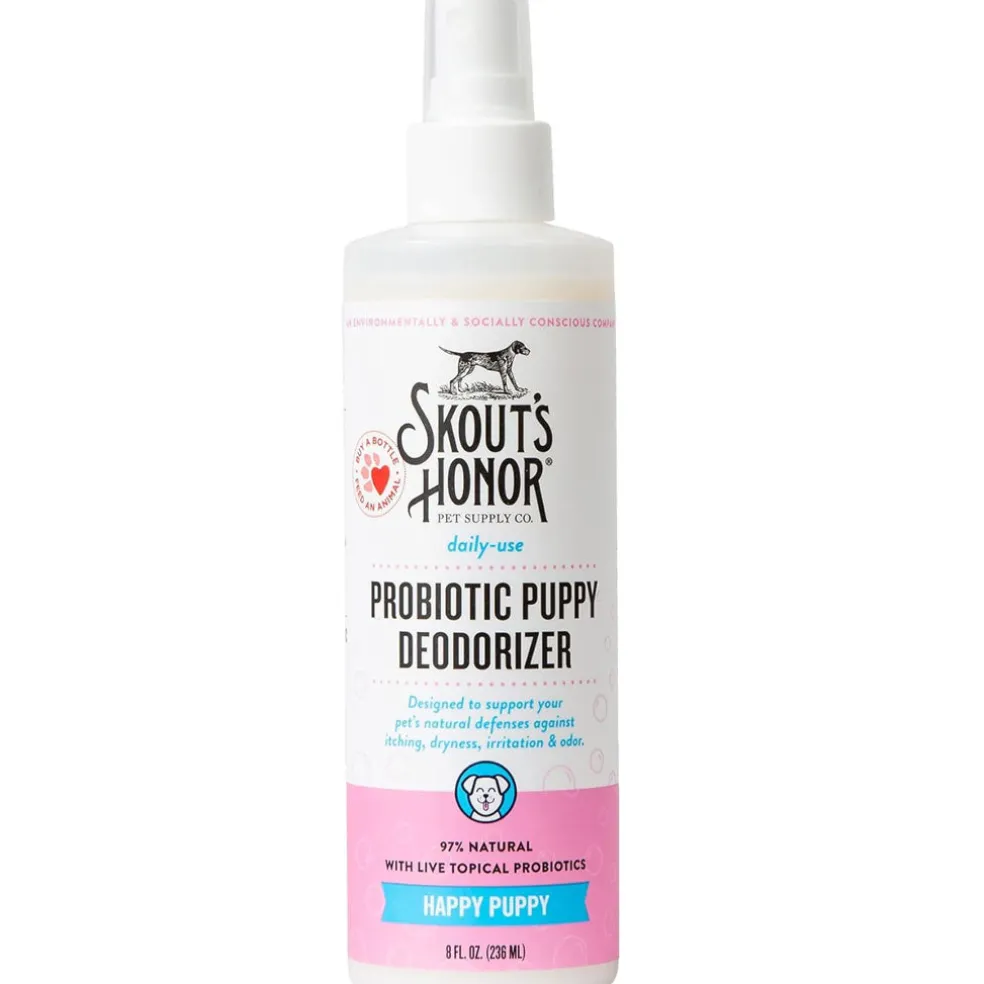 Skout's Honor Happy Puppy Probiotic Daily Use Dog Deodorizing Spray, 8-oz