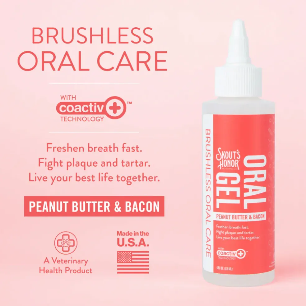 Skout's Honor Peanut Butter & Bacon Oral Gel for Dogs & Cat, 4-oz
