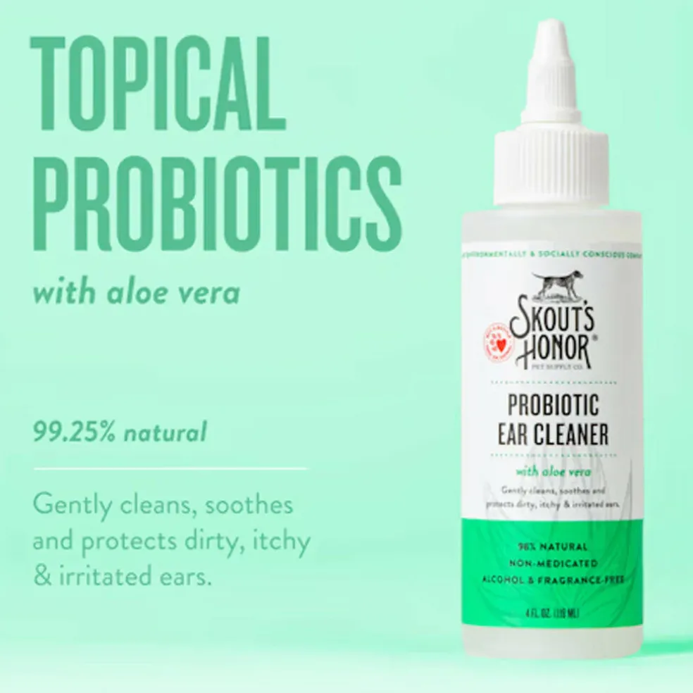 Skout's Honor Probiotic Ear Cleanser for Dogs (4 oz)