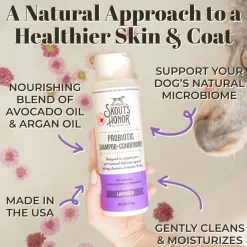 Skout's Honor Probiotic Lavender Pet Shampoo & Conditioner, 16-oz
