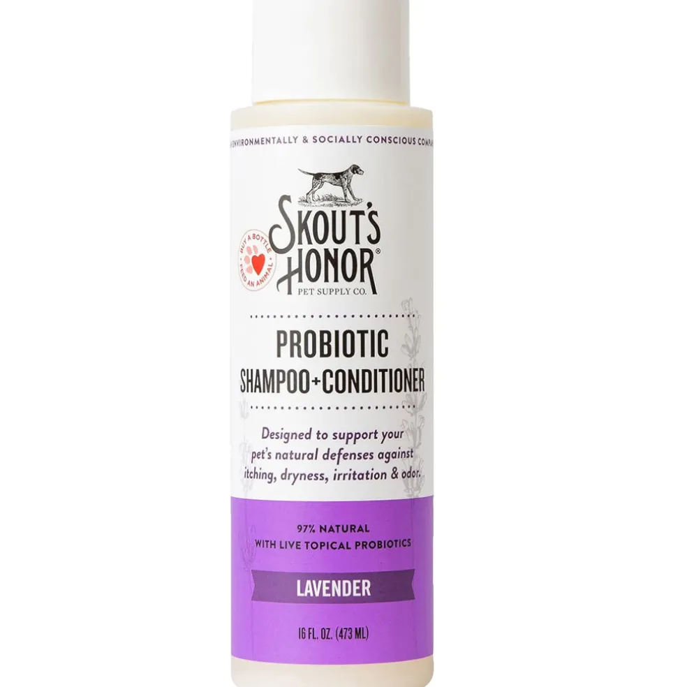 Skout's Honor Probiotic Lavender Pet Shampoo & Conditioner, 16-oz