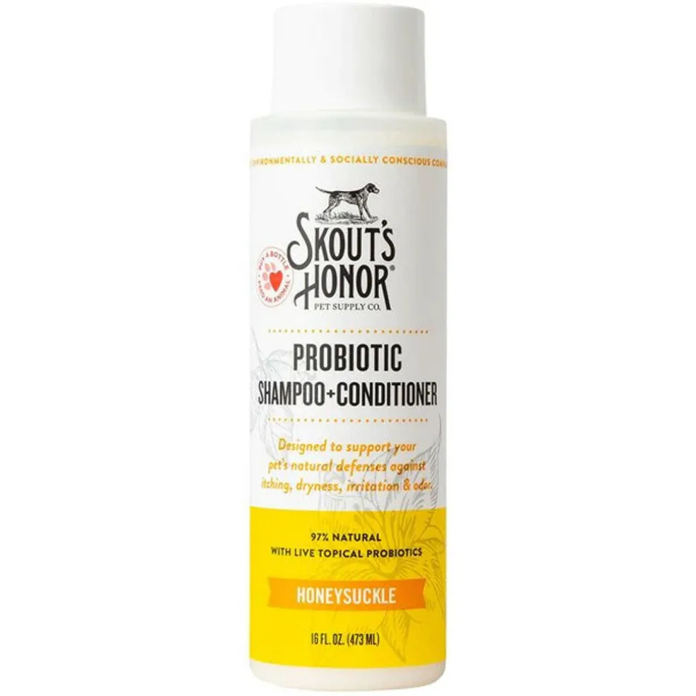 Skout's Honor Probiotic Shampoo & Conditioner for Dogs, Honeysuckle (16 oz)