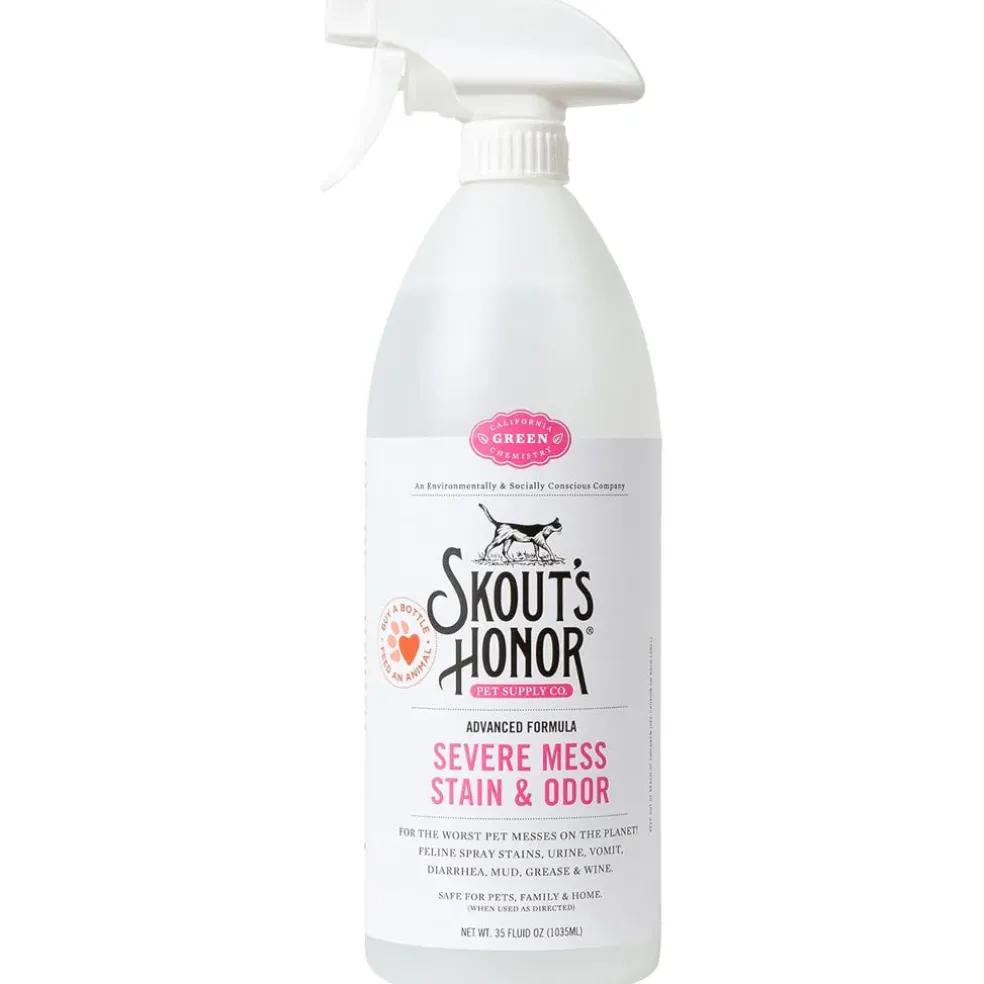 Skout's Honor Severe Mess Solution Cat Stain & Odor Cleaner, 35-oz