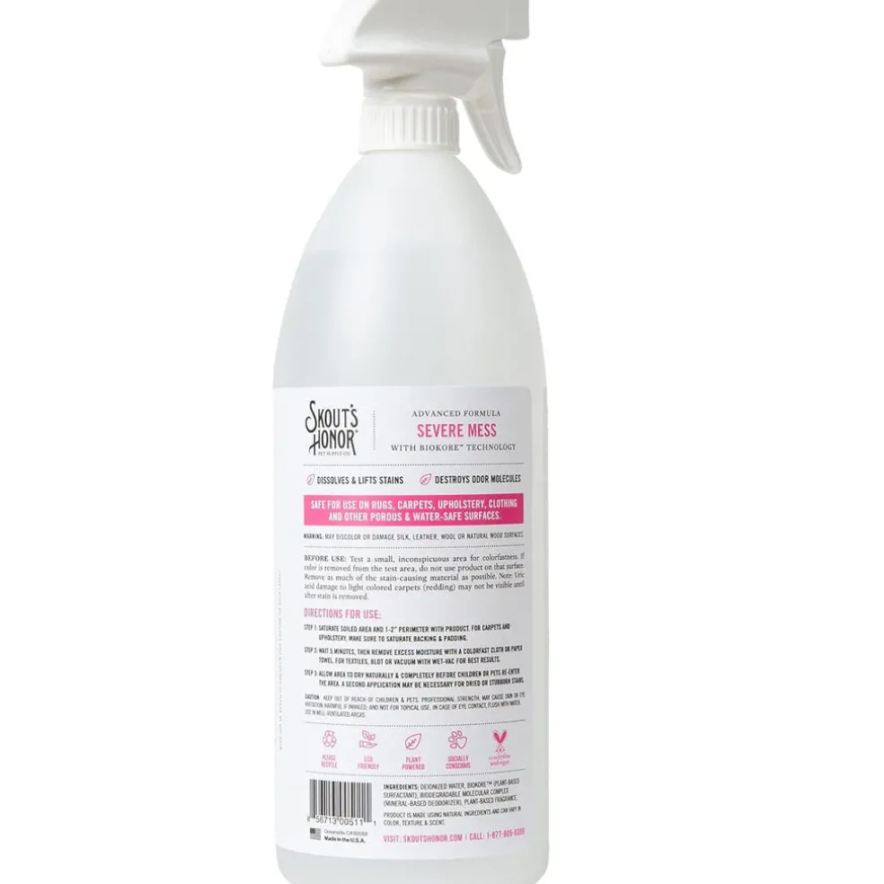 Skout's Honor Severe Mess Solution Cat Stain & Odor Cleaner, 35-oz