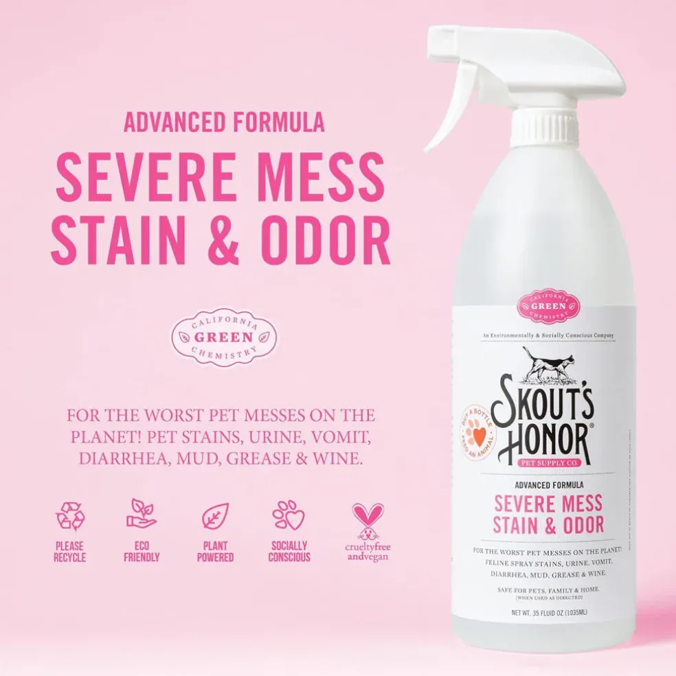 Skout's Honor Severe Mess Solution Cat Stain & Odor Cleaner, 35-oz