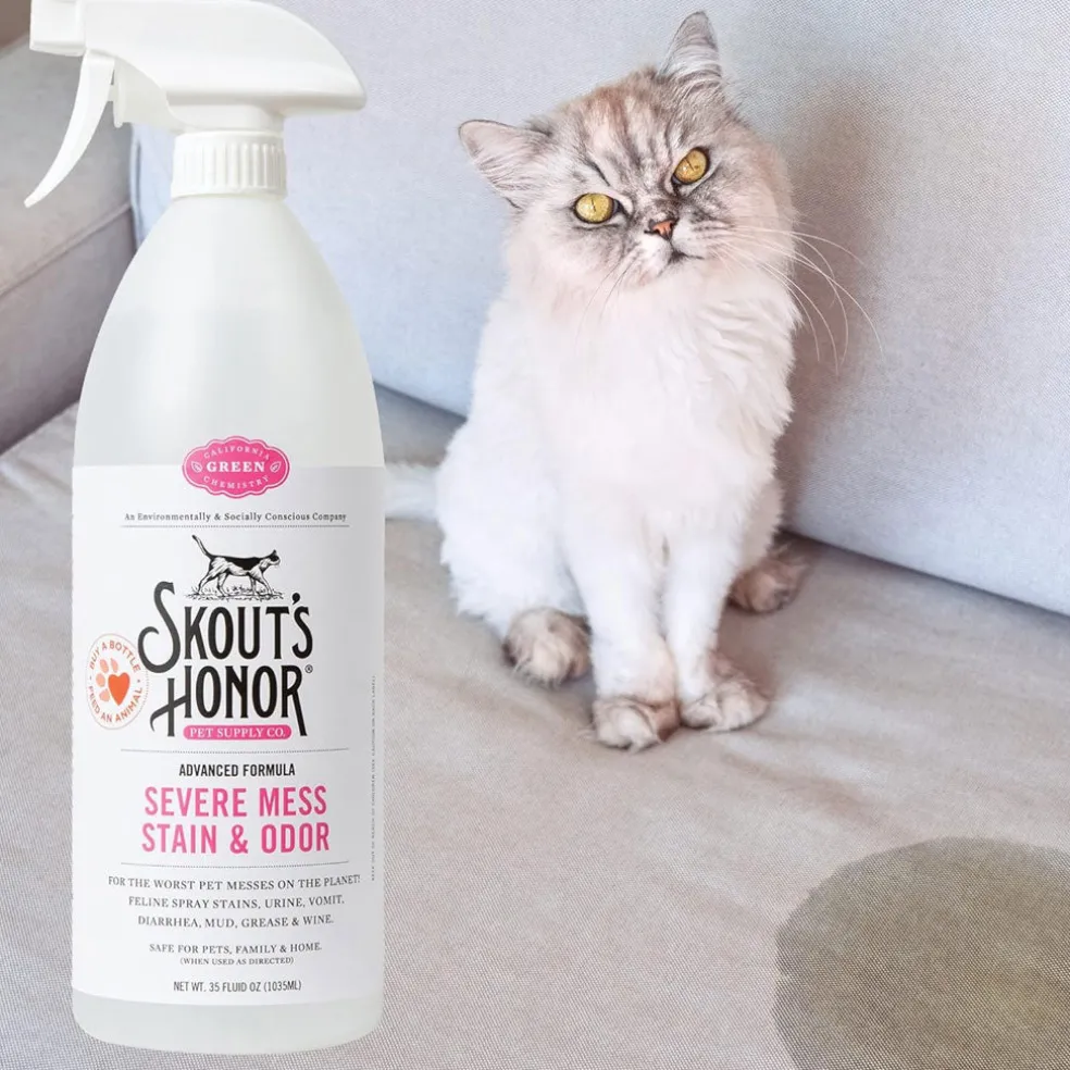 Skout's Honor Severe Mess Solution Cat Stain & Odor Cleaner, 35-oz