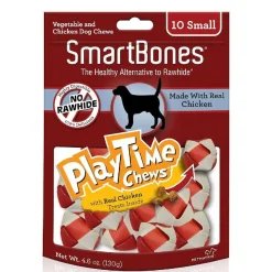 SmartBones PlayTime Chews Chicken Dog Treats (10 small treats)