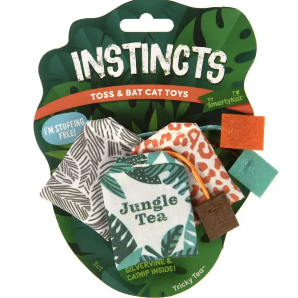 SmartyKat Instincts Tricky Tea HappyNip Toss & Bat Cat Toys