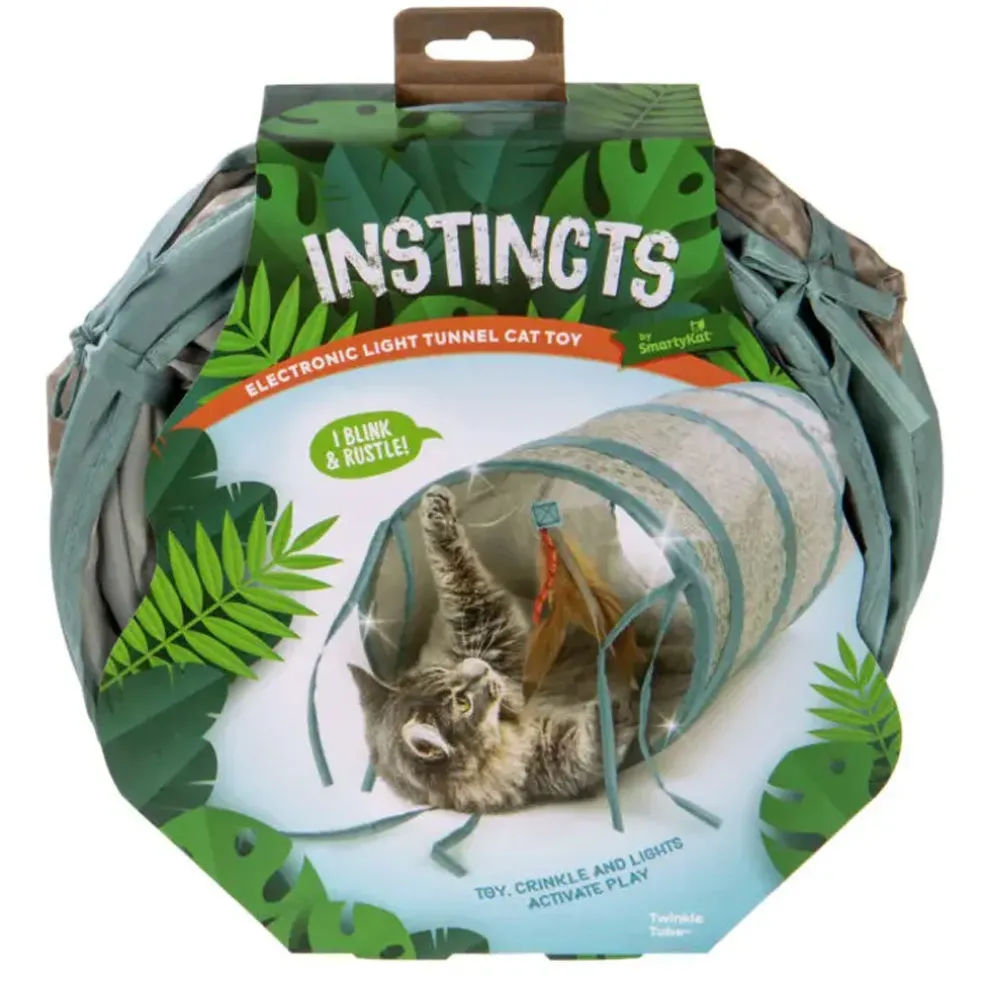SmartyKat Instincts Twinkle Tube Electronic Light Cat Tunnel Toy