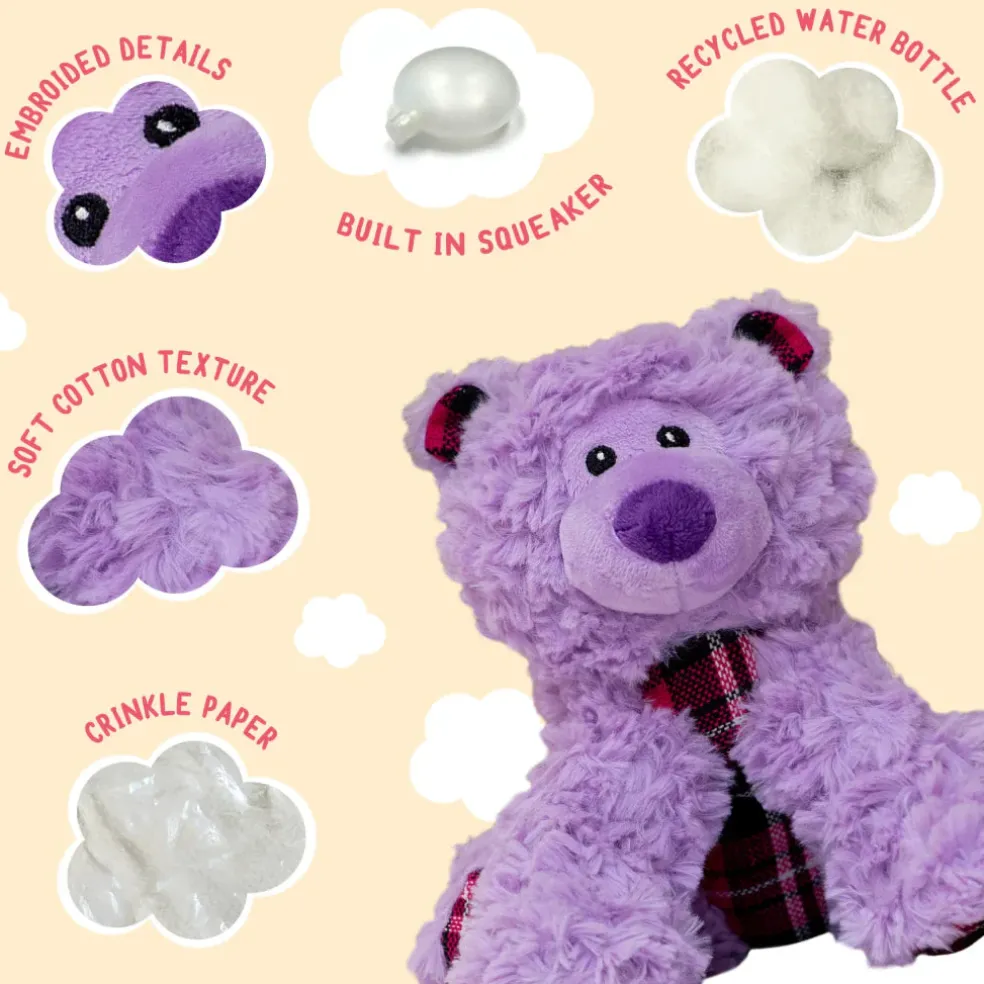 Snugarooz Bella the Bear Tough & Durable Soft Squeaky for Chewers Dog Toy