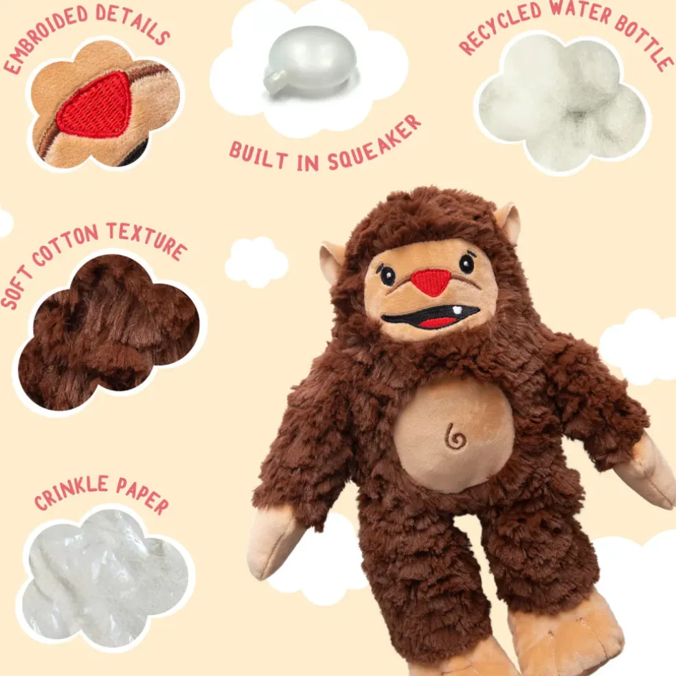 Snugarooz Billy the Big Foot Plush Dog Toy
