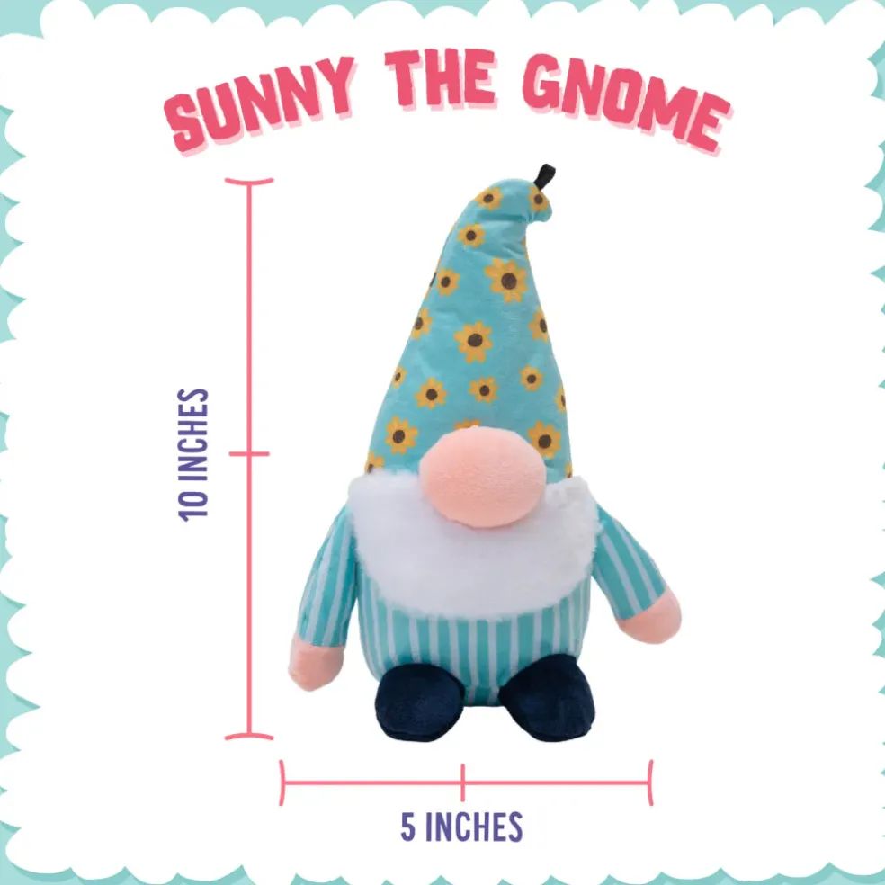 Snugarooz Gnome Crinkle & Squeak Plush Dog Toy