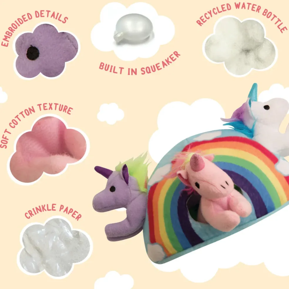 Snugarooz Hide & Seek Plush Rainbow Toys For Dogs