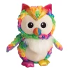 Snugarooz Hootie the Owl Rainbow Crinkle & Squeak Dog Toy (8")