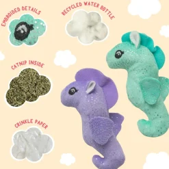 Snugarooz Kitty Seahorse with Catnip Cat Toys (2 Pack)