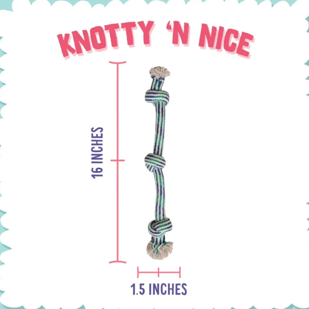 Snugarooz Knotty N Nice Fetch Dog Toy, assorted colors