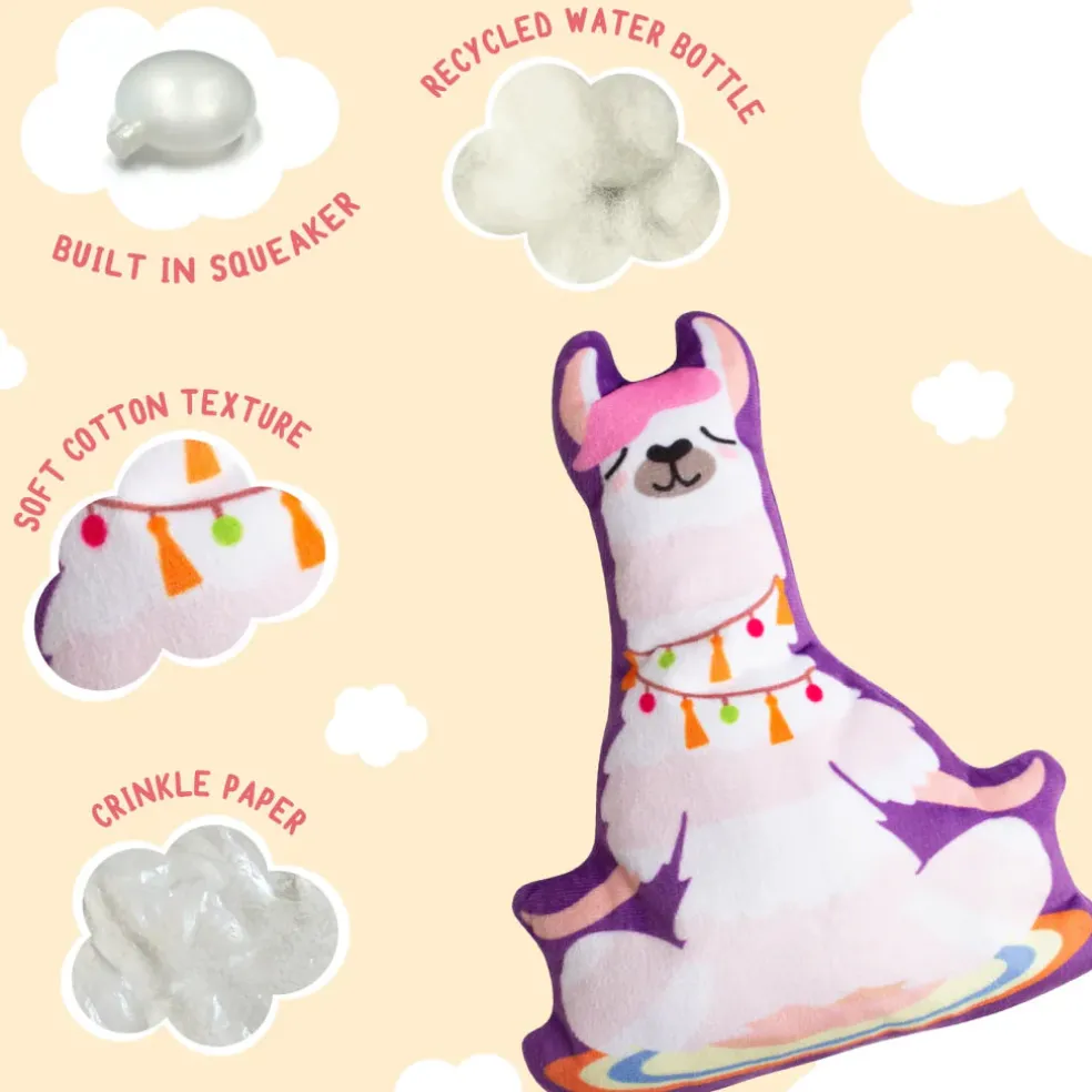 Snugarooz Llamaste Dog Crinkle Plush Toy (10")