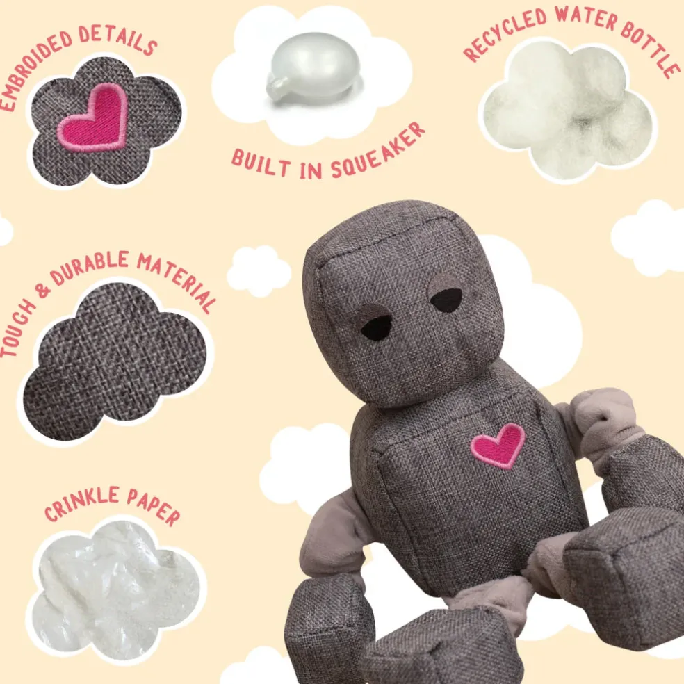 Snugarooz Ryder the Robot Grey Dog Toy (13")