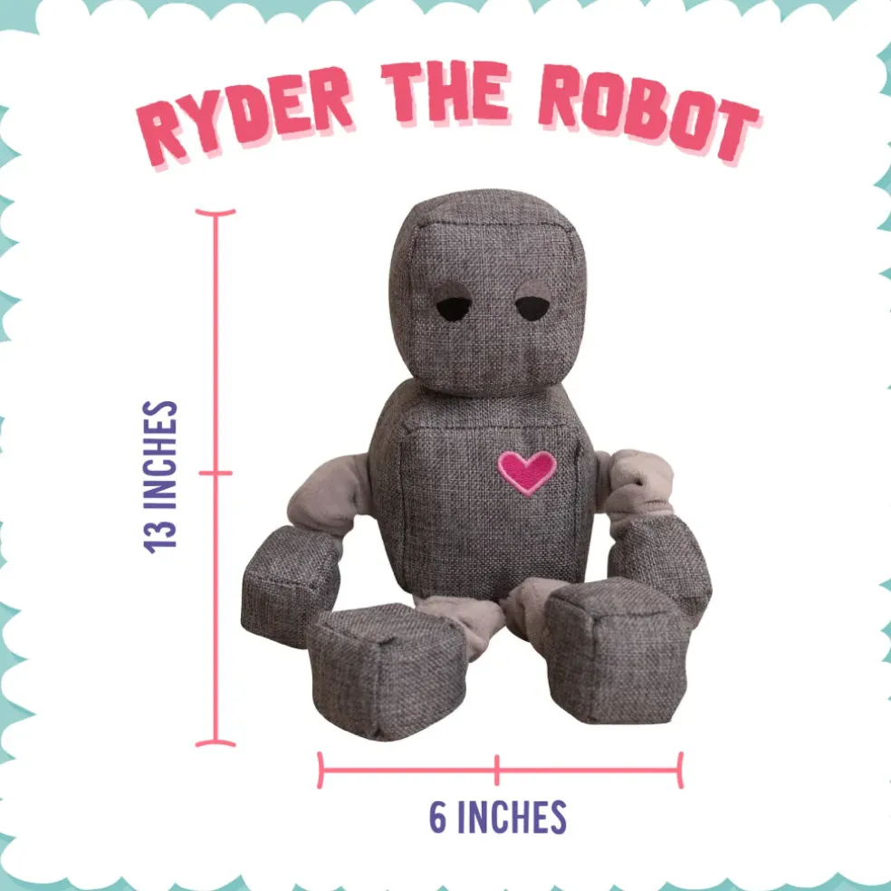 Snugarooz Ryder the Robot Grey Dog Toy (13")