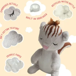 Snugarooz Shea the Squirrel Crinkle & Squeak Plush Dog Toy
