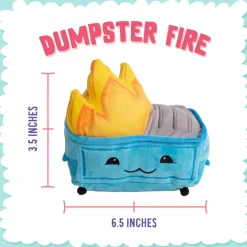 Snugarooz Small Dumpster Fire Plush Dog Toy