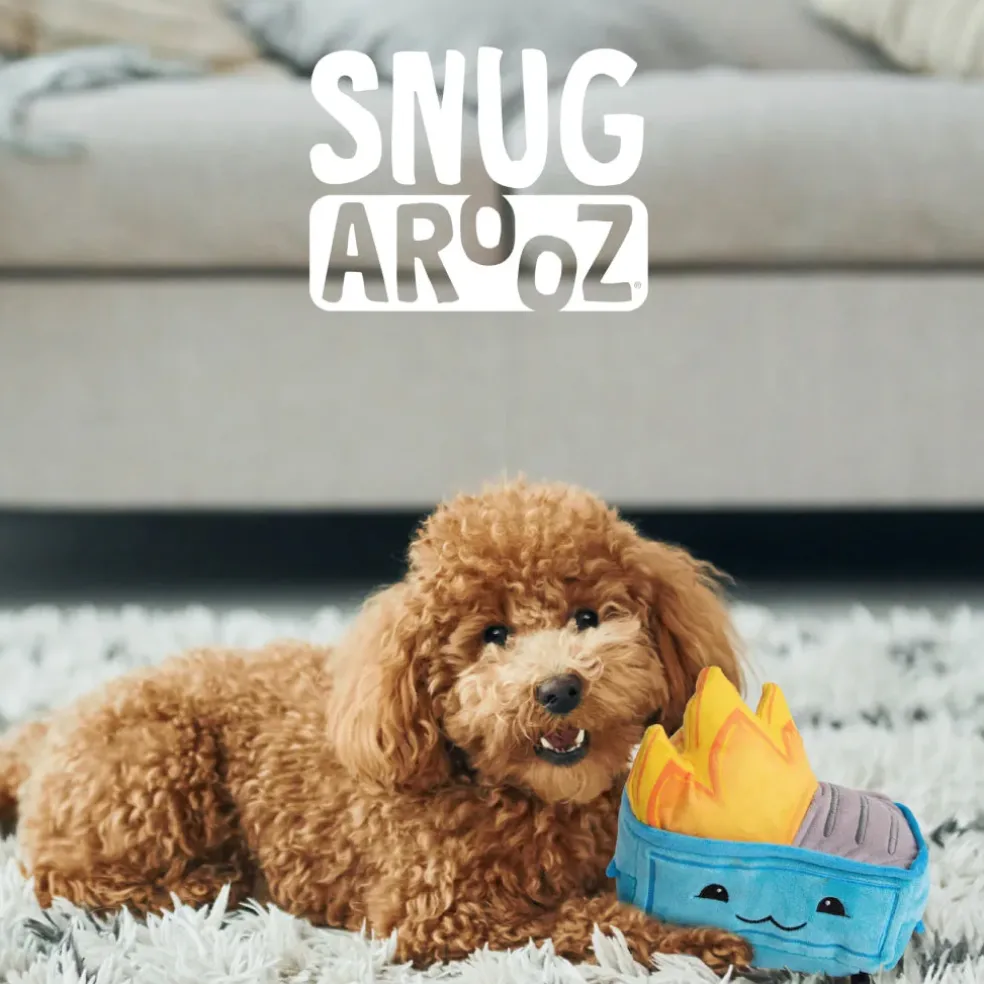Snugarooz Small Dumpster Fire Plush Dog Toy