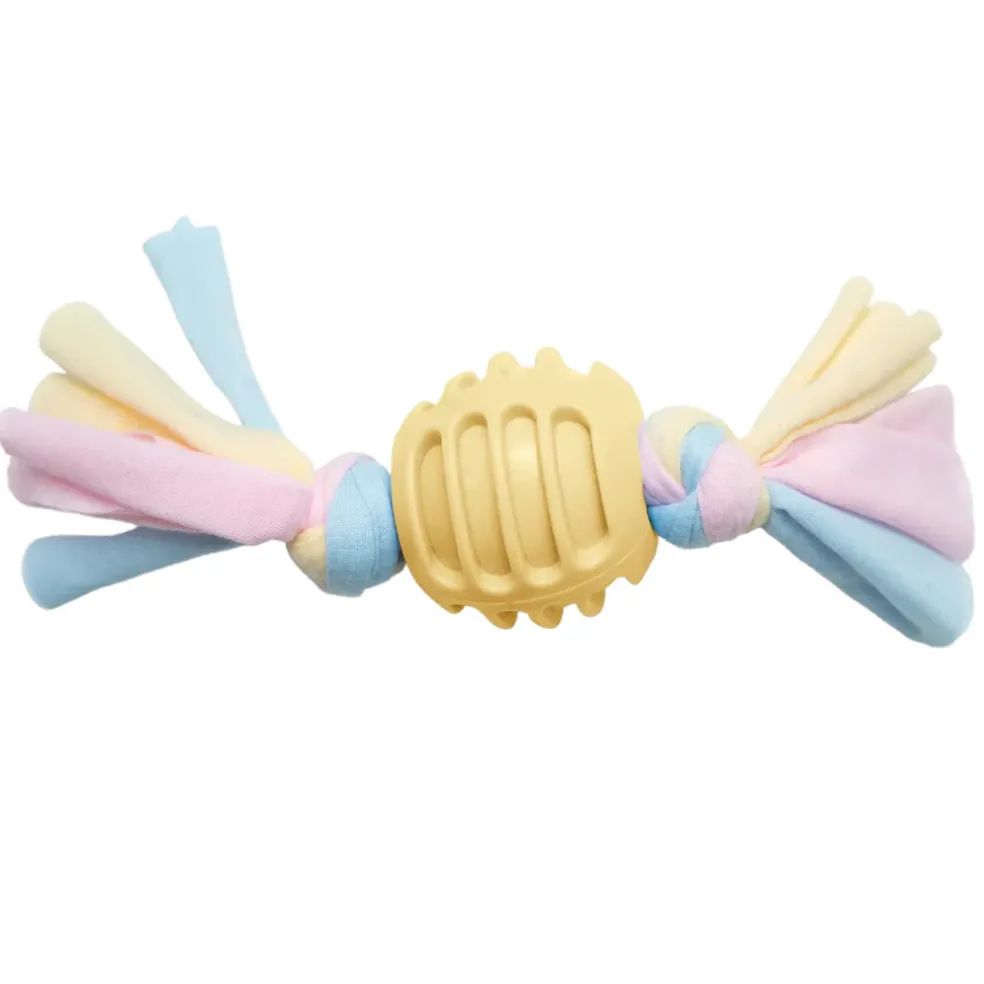 Snugarooz Snuggle Ball Chew Dog Toy -Yellow (8.5")