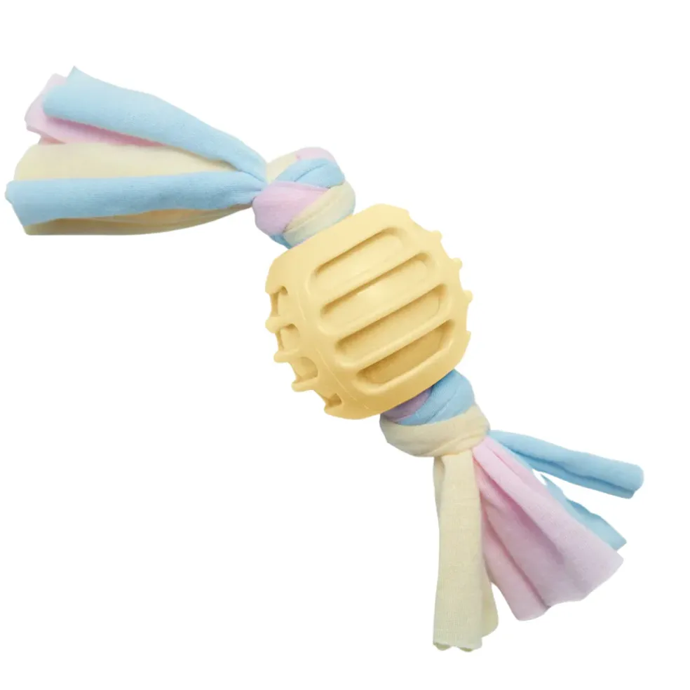 Snugarooz Snuggle Ball Chew Dog Toy -Yellow (8.5")